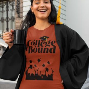 College Bound Cap and Gown Impressed Graphics