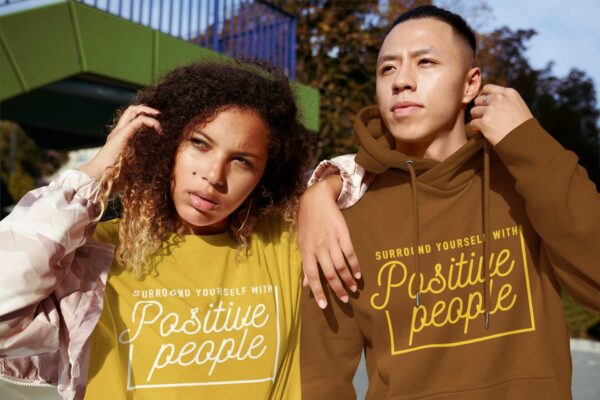 Positive People Hoodie by Impressed Graphics