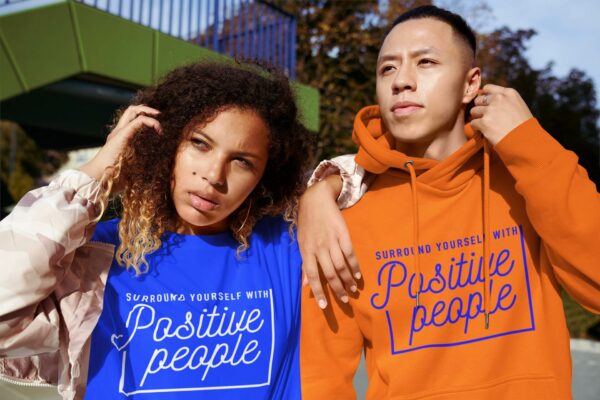 Positive People Hoodie by Impressed Graphics