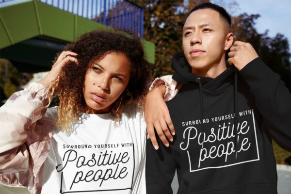 Positive People Hoodie by Impressed Graphics