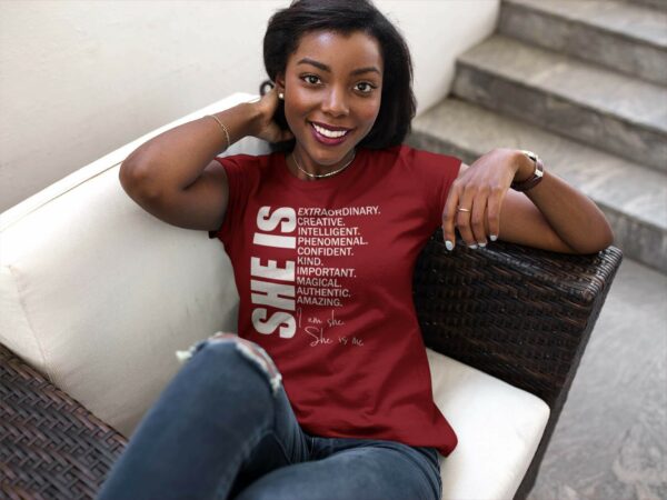 She Is T-Shirt by Impressed Graphics