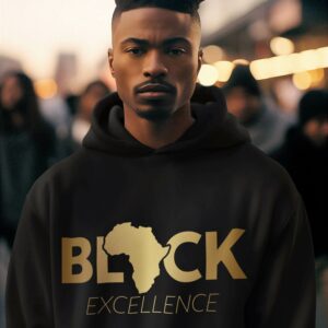 Black Excellence Hoodie By Impressed Graphics